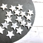 【ホワイトマーブル】星 スター アクリルビーズ ピアス 素材