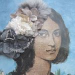 アートフラワーとファーのスリーピン