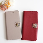 フラワーパーツの手帳型iPhoneケース/押し花ケース〈iPhoneXS/iPhoneX/iPhone8/iPhone7/iPhone6s/iPhone6対応〉