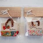 リバティ＊ミニチュアトートバッグ2個セット＊