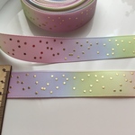 グログランリボン★グラデーションカラー×ゴールド星★パステル系①