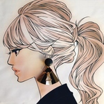 おおぶりピアス/アンティークピアス/モノトーンピアス