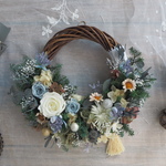 Belle forêt＊タッセル＊ハーフムーンリース＊プリザーブドフラワー＊クリスマス＊リース＊お花＊ギフト＊冬の贈りもの＊2018