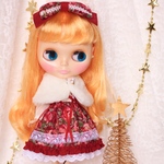 冬の姫バラドレスセット☆ピンタック☆ブライス
