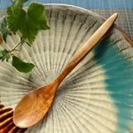 再販-古木山桜の美しい杢目のスプーン（ヤマザクラ）長さ19.2cm