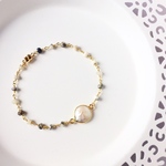 デンドライトとパールのbracelet 