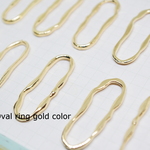 New！１０個★シンプル　楕円リング　ゴールドカラー