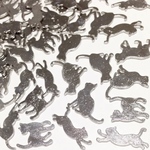 【送料無料】 猫 ネコ ねこ チャーム  パーツ メタルパーツ メタルチャーム  ハンドメイド オルゴナイト レジン レジン封入 シルバー