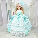 15.【12月14日(金)昼12時より】リカちゃん お姫様ドレス 一点物☆ミント