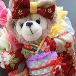 シェリーメイのお着物♪振袖♪赤♪ぬいぐるみバッチ用