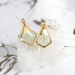 【14KGF】Earrings,Green Amethyst Quartz/Morganite Quartz 