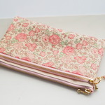 ★LIBERTY　リバティ　Felicite　フェリシテ　J16A　チェリーピンク　 wファスナーポーチ　◆　通知ポーチ、お財布、ペンケースに♪