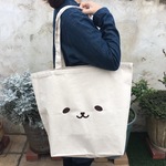 送料込み価格【トートバッグ-おめめとおくち】にゃんことみーこ