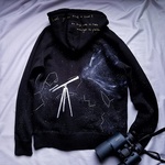 手描き　星を探しに行こう ！パーカー　men's