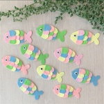 再販×8 数字付き　知育玩具　フェルトの魚釣り　パステルカラー