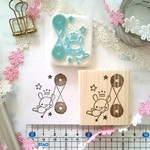ぶらぶら うさぎ 封印 消しゴムはんこ