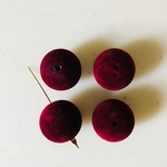 Red Velour 20mm Beads