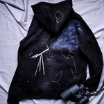 手描き　星を探しに行こう ！パーカー　men's