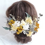 ふた色の黄色がお洒落可愛いヘッドドレス