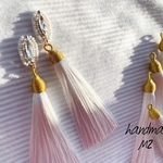 再販3♡ビーズ刺繍とホワイトタッセル