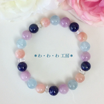 【青い聖石】天然石ラピスラズリの華やかブレスレット/パワーストーン