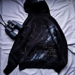 手描き　Night sky of that day パーカー　men's