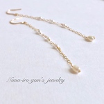 ＊再販＊14kgf pearl long pierce