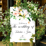 結婚 ウェルカムボード 日付 A3 A4　ボタニカル　ナチュラル　イエロー