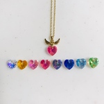 Swarovski 【8色から選べるスワロフスキーのハートネックレス】クリスマスプレゼントにもおすすめの子供でも大人でも楽しめるペンダントネックレス
