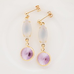 Vintage Aqua×Violetピアス