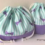リボンのお弁当袋＆コップ袋セット🎀