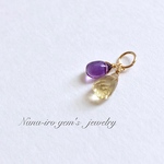 14kgf browntopaz × amethyst top