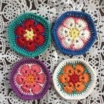 【tomoko0224様専用ページ】アフリカンフラワーのコースター（ポットマット）2セット