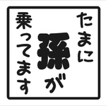 たまに孫が乗ってます 車用ステッカー カッティングシート