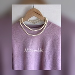 2wayロングコットンパールネックレス