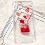 立体イチゴジュースのiPhoneXケース