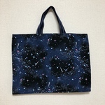 宇宙柄のレッスンバッグ トートバッグ