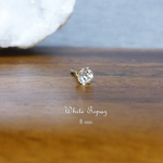 ホワイトトパーズ・ピアス　3mm（片耳）