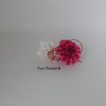 〈つまみ細工〉上品でさし色にピッタリの花髪飾り❀