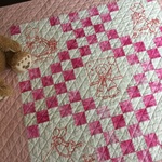 スーの刺繍のベビーキルト タペストリー