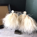 ✳︎ふわふわ☆2wayマラボーファーのお星様ピアス✳︎