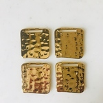 Grossy Gold Hammered Square Parts