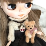 羊毛フェルトの小さなくまちゃん ブライスにも