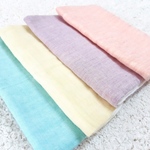 オーガニックガーゼと4重ガーゼの二枚仕立て ハンカチ　4枚セット