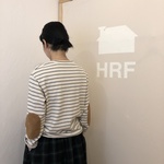 エルボーパッチ長袖ボーダー