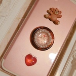 ハンドメイド くま ハート iPhoneケース