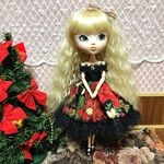 ブライス　リカちゃん  プーリップ  クリスマス  ミディアムドレス