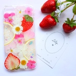 ピンクビオラ♡いちごとレモンのiPhone7/8用ケース