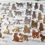 猫レジン封入☆30個　パーツ　3色ミックス　5ポーズ　B級　デコ