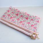 Ｒさまご予約品　LIBERTY　リバティ　Felicite　フェリシテ　55R　 wファスナーポーチ　◆　通知ポーチ、お財布、ペンケースに♪